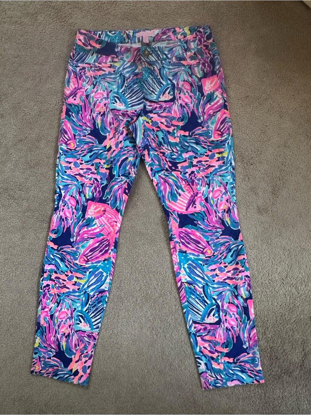 Lilly Pulitzer Kelly Skinny Ankle Pants Colorful Chic Women’s Size 4